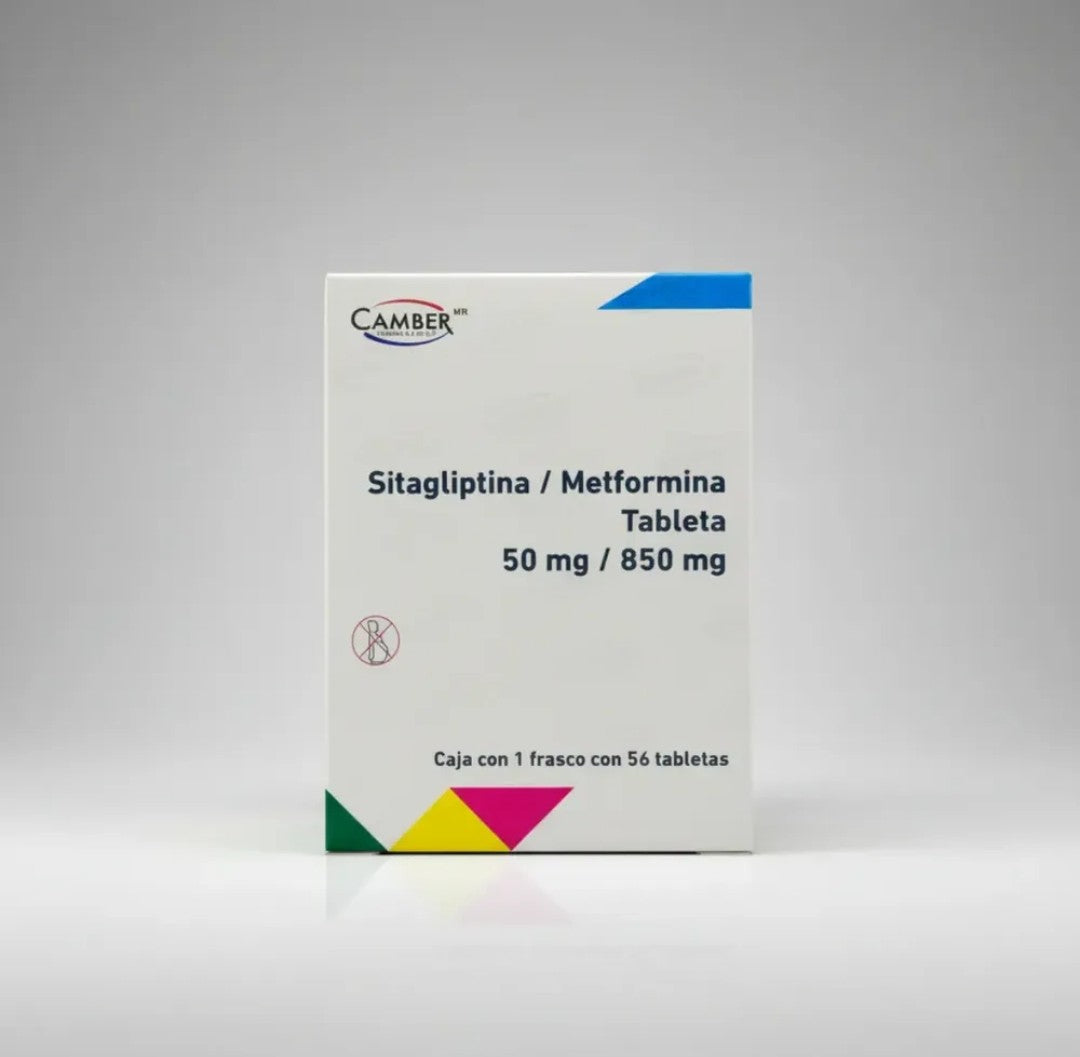 Sitagliptina/Metformina 50/850 mg, 56 Tabletas