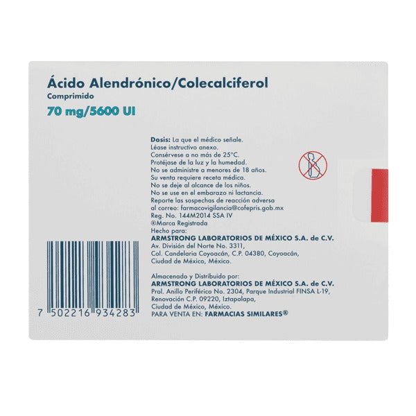 Ácido Alendrónico/Colecalciferol 70 mg/5600 UI