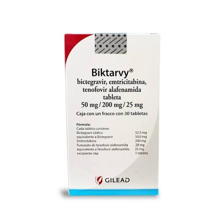 Biktarvy Bictegravir/Emtricitabina/Tenofovir Alafenamida 50 mg/200 mg/25 mg