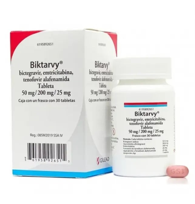 Biktarvy Bictegravir/Emtricitabina/Tenofovir Alafenamida 50 mg/200 mg/25 mg
