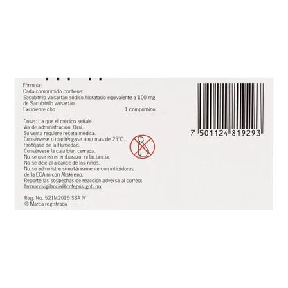 Entresto Sacubitrilo/Valsartán 100 mg