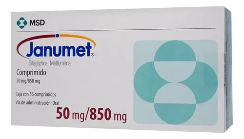 Janumet Sitagliptina/Metformina 50 mg/850 mg