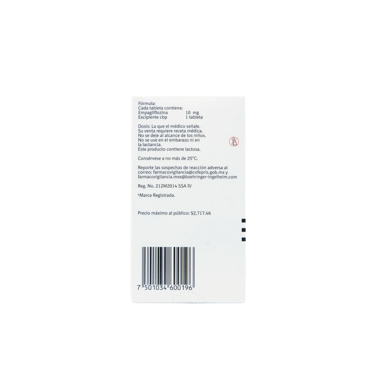 Jardianz Empagliflozina 10 mg