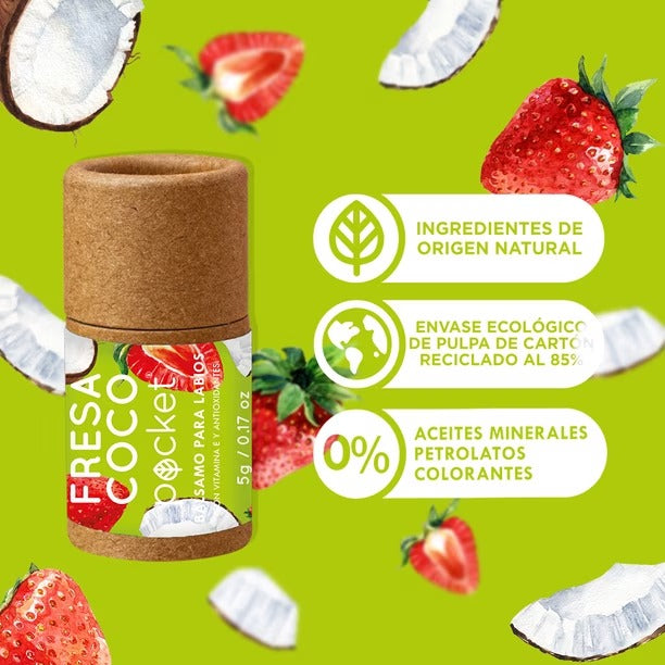 Bálsamo para Labios Fresa Coco 5 g