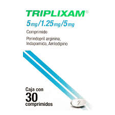 Triplixam Perindopril/Indapamida/Amlodipino 5 mg/1.25 mg/5 mg